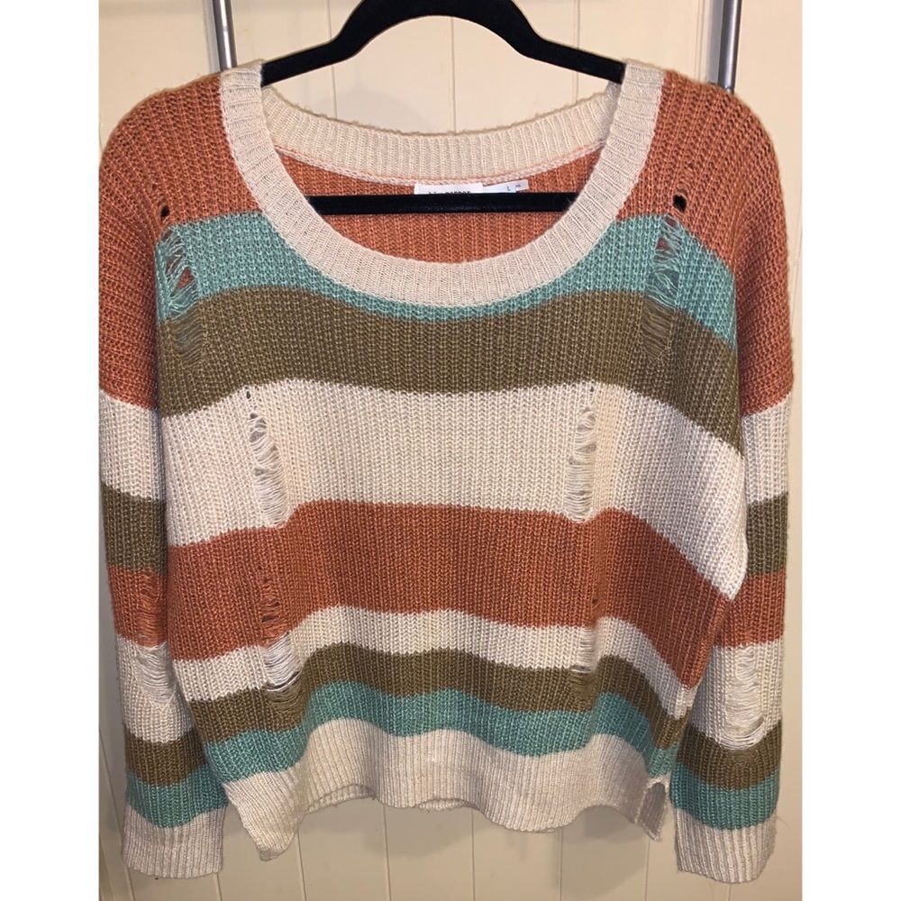 Blu Pepper distressed sweater